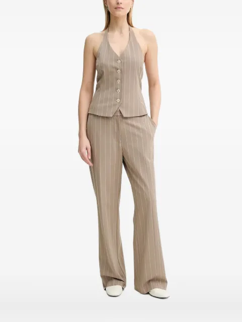 SAMSOE SAMSOE Saneem pinstriped halter-neck top Brown F25100157