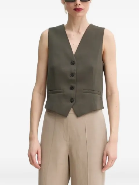 SAMSOE SAMSOE SARAMONA button-fastening vest Green F25100154