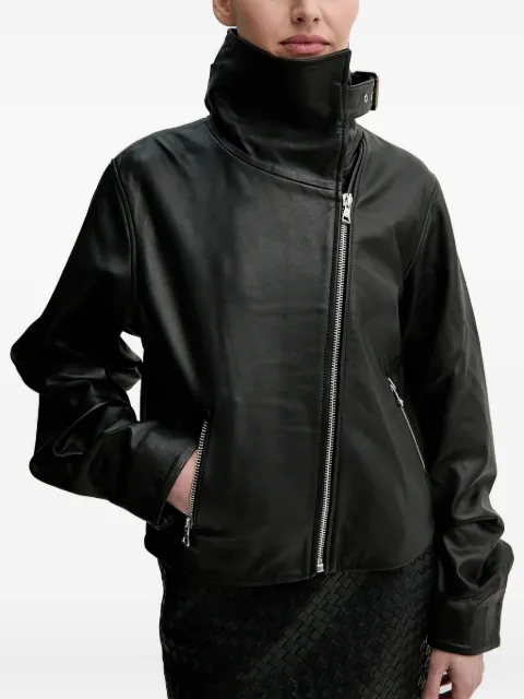 Won Hundred belted leather jacket Black 358916026