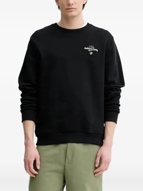Les Deux graphic-print crew-neck sweatshirt Black LDM200182