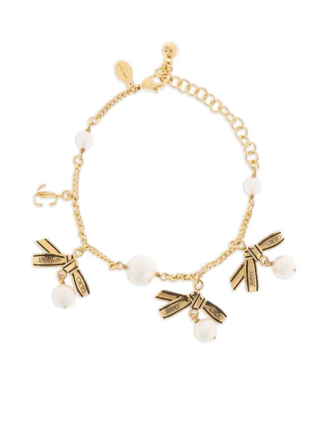Jimmy Choo charm ribbon bracelet Gold MULTICHRMRBNBRCLTJKI