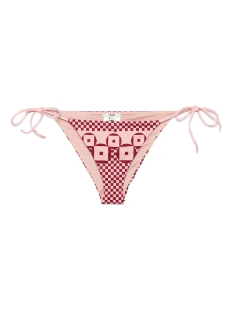 FENDI geometric-print tie-side bikini bottoms Pink FXBA52AT8T