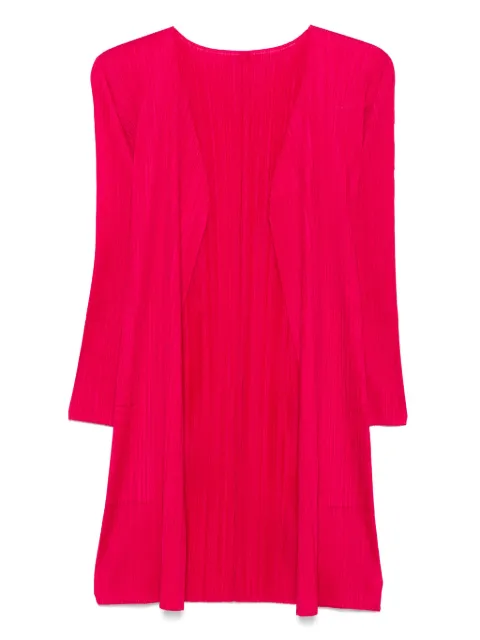 Pleats Please Issey Miyake pleated cardigan Red PP56JA406