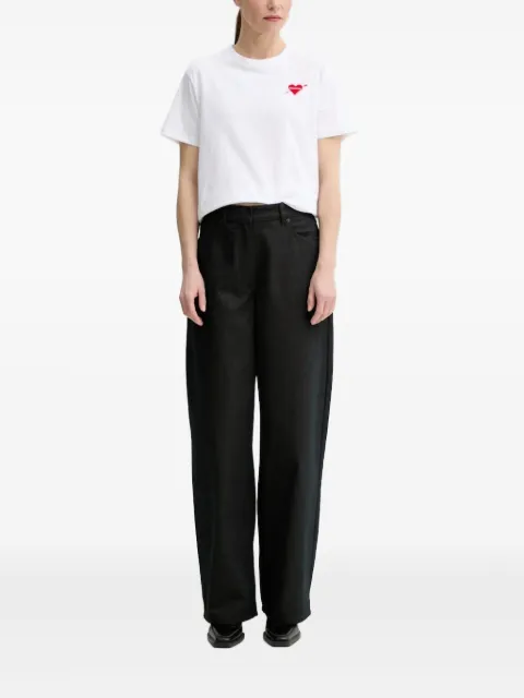 The Kooples heart-detail T-shirt White FTSC30036K