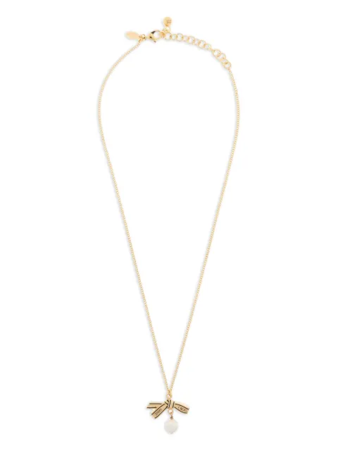 Jimmy Choo ribbon necklace Gold RBNPENDANTNCKLCJKI