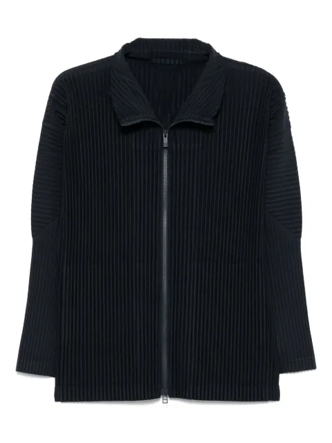 Homme Plissé Issey Miyake pleated shirt jacket Blue HP57JL540