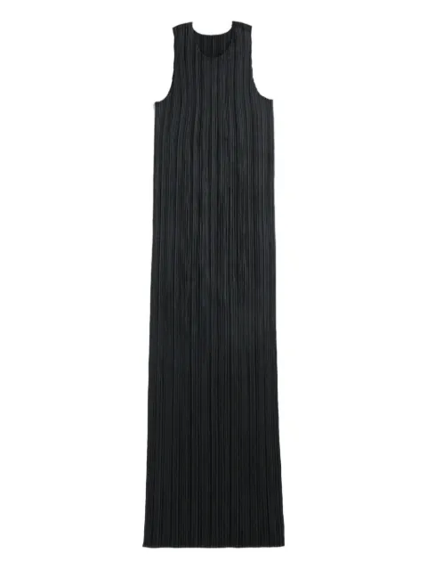 Pleats Please Issey Miyake fitted midi dress Black PP56JH114