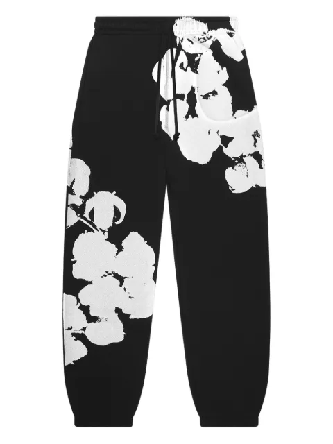 Denim Tears Big Cotton Wreath track pants Black DT096