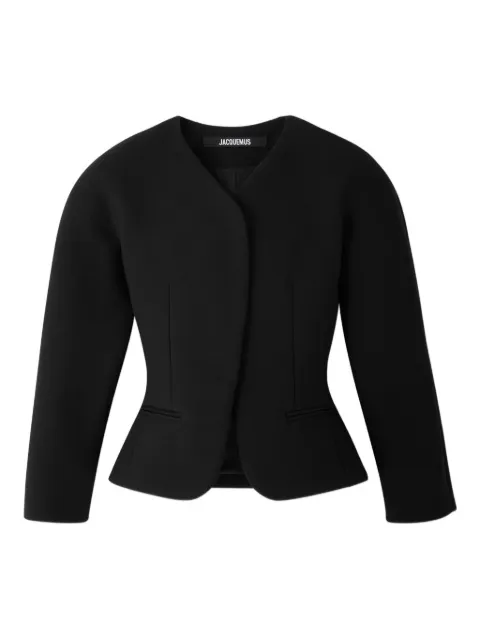 Jacquemus Ovalo pocket jacket Black JAW00103AW00633