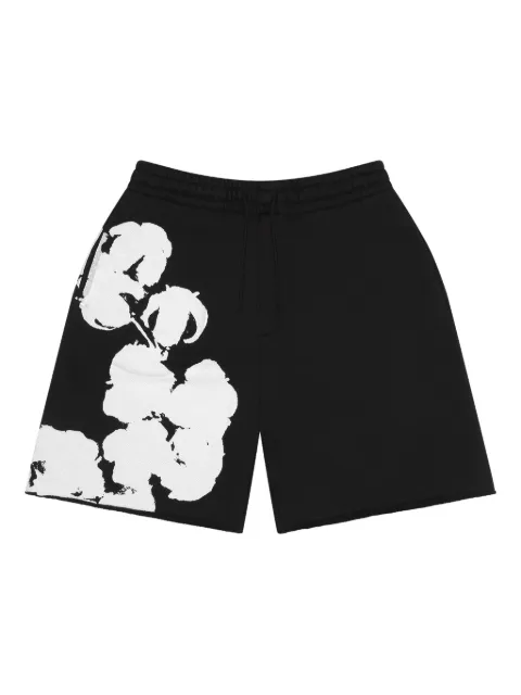 Denim Tears Big Cotton Wreath shorts Black DT099