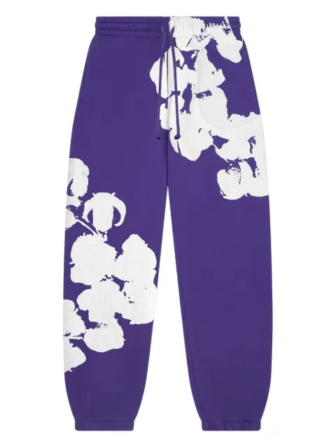 Denim Tears Big Cotton Wreath track pants Purple DT095