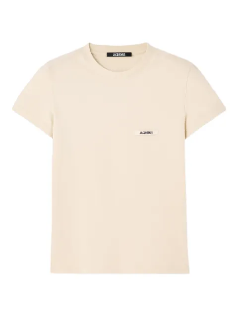 Jacquemus Gros Grain cotton T-shirt Neutrals TSW00550AJ00029