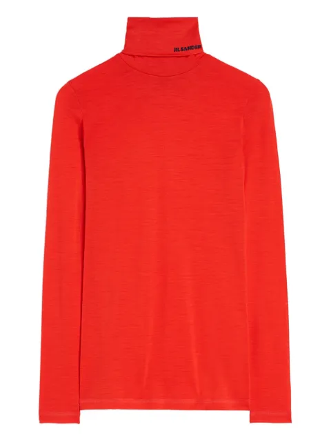 Jil Sander roll-neck T-shirt Orange J40GC0020J70021