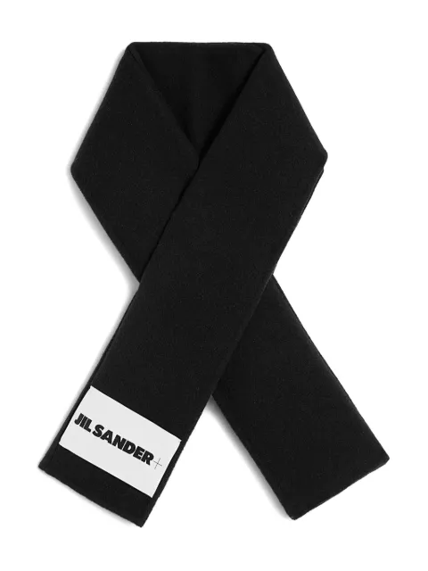 JIL SANDER+ virgin wool scarf Black J47TE0116J40020