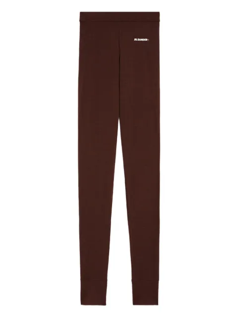 JIL SANDER+ logo-print leggings Brown J40KA0029J70021