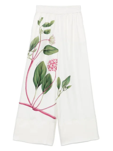 Pierre-Louis Mascia floral-print trousers White ALOEGOTSSPT11903