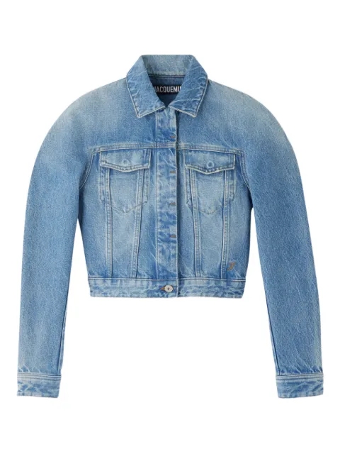 Jacquemus denim cropped jacket Blue JAW00112AD00038