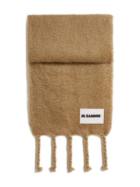 JIL SANDER+ mohair-blend scarf Brown J47TE0113J40041