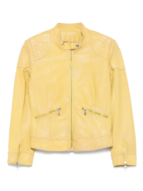 Dolce & Gabbana Pre-Owned 2000s leather jacket Yellow DG900RT
