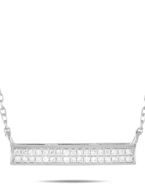 LB Exclusive pre-owned 14K white gold pendant diamond necklace Silver ANK15808W