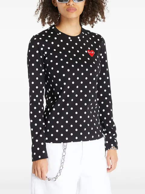 Comme Des Garçons Play polka-dot T-shirt Black AZT165