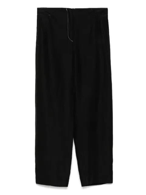 Giorgio Armani Pre-Owned 2000 drawstring trousers Black GA250RS