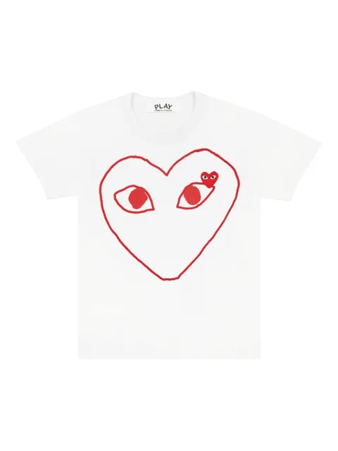 Comme Des Garçons Play cotton T-shirt White AZT099WHITE