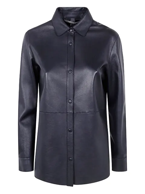 The Jackie Leathers leather shirt Blue AVRINABO