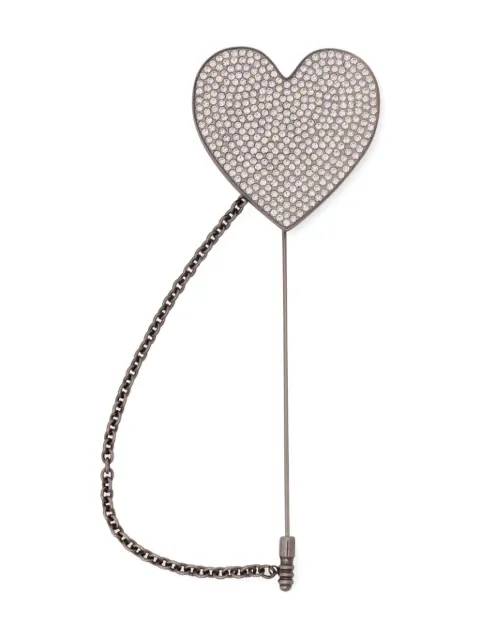 Moschino heart-shape brooch Silver A91188408