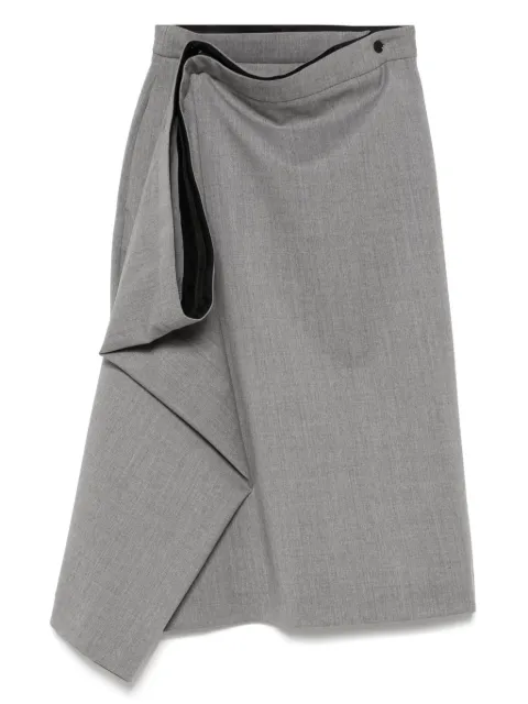 ALAINPAUL wool midi skirt Grey S3WSK10