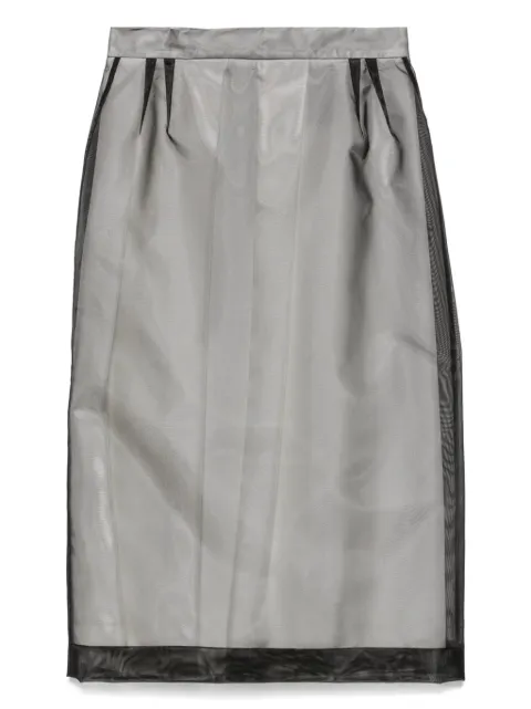 ALAINPAUL silk midi skirt Black S3WSK07