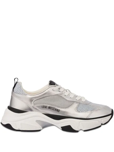 Love Moschino lace-up sneakers Silver JA15246G1NIQE