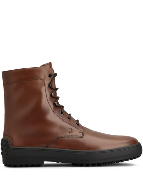 Tod's leather combat boots Brown XXM84L0GK50NF5