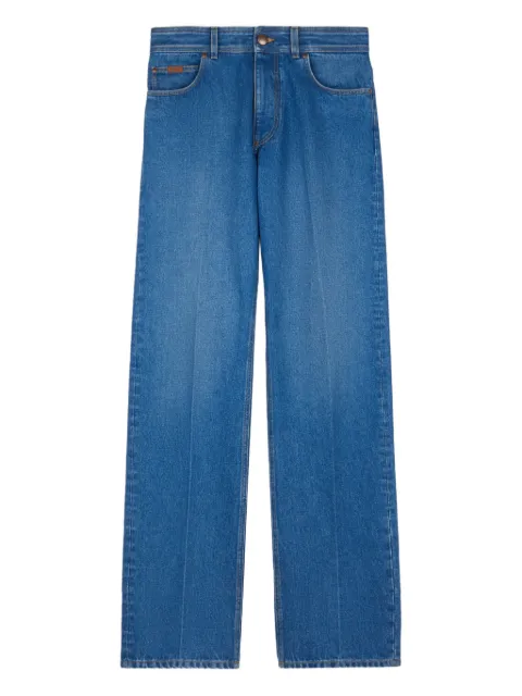 Tod's leather-patch five-pocket jeans Blue X3M8251415LWQV