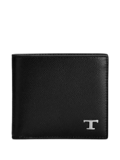 Tod's logo-plaque leather wallet Black XAMTSYC0300UGA