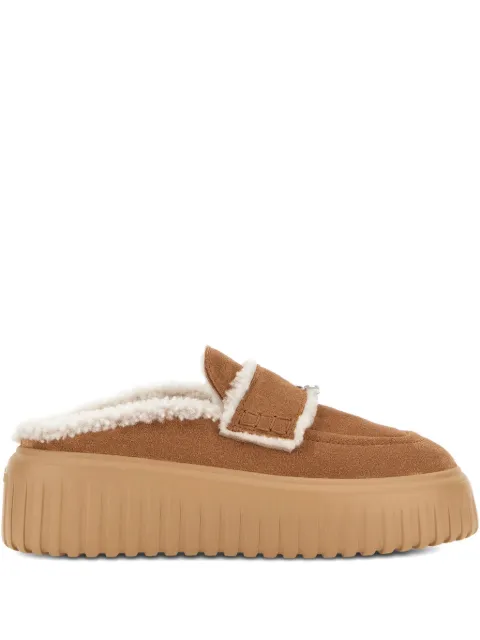 Hogan H-Striped platform mules Neutrals HXW6450FX30BTM