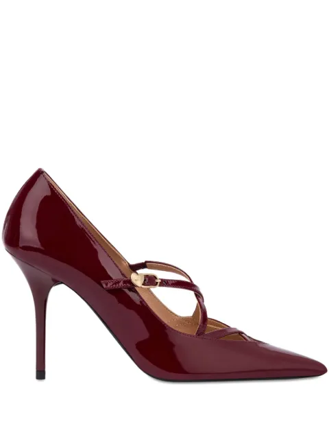 Love Moschino pointed-toe leather pumps Red JA10319G1NIH0