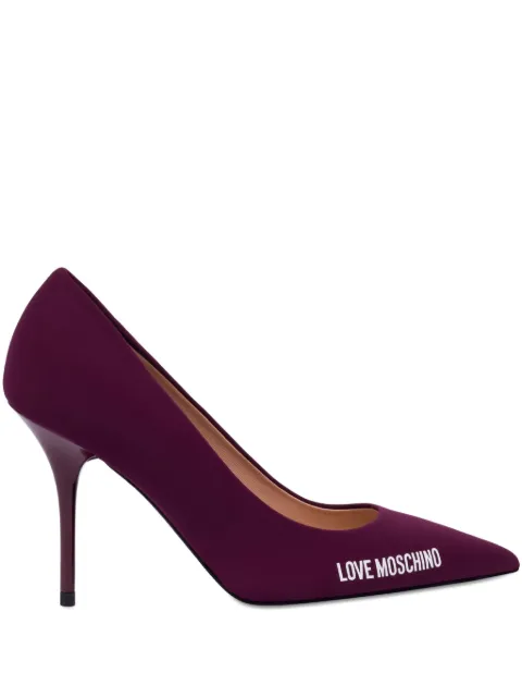 Love Moschino logo-print pumps Red JA10299G1NIM0