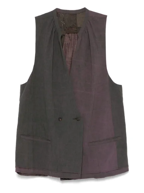 Ziggy Chen panelled waistcoat Purple 0W2510101
