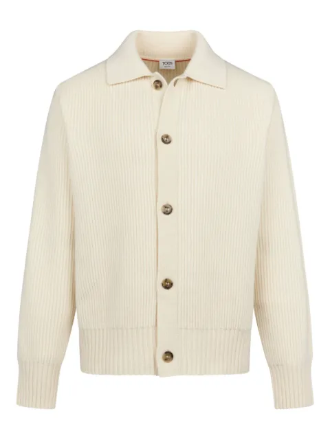 Tod's ribbed-knit cardigan White X8MC1518180VRH