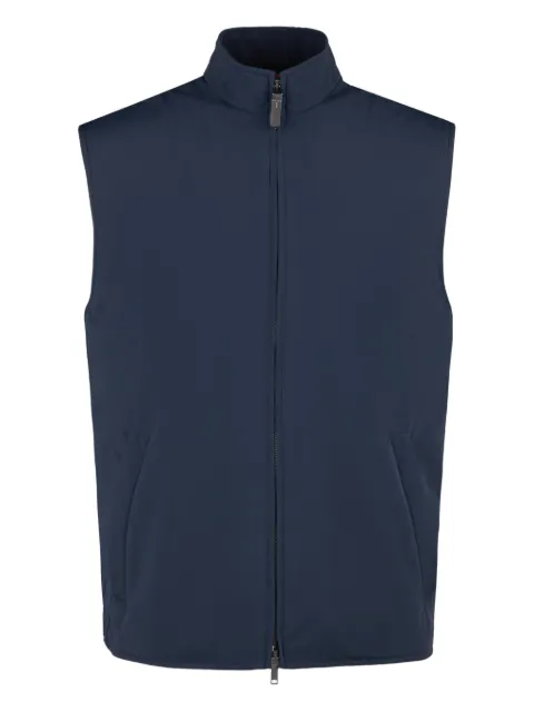 Tod's zip-front stand-collar gilet Blue X1M10510460WFT