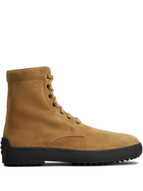 Tod's suede combat boots Brown XXM84L0GK50RE0
