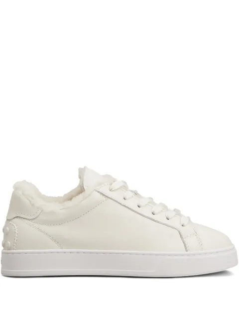 Tod's shearling-trimmed sneakers Neutrals XXW04L0JR90JUS