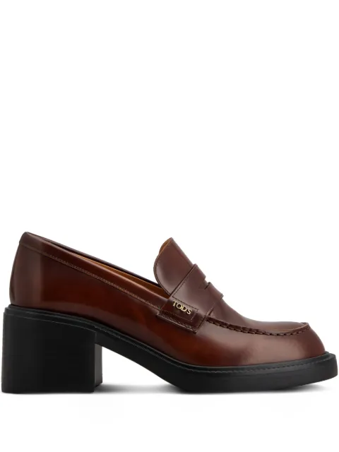 Tod's 60mm leather loafers Brown XXW73L0JK40SHA