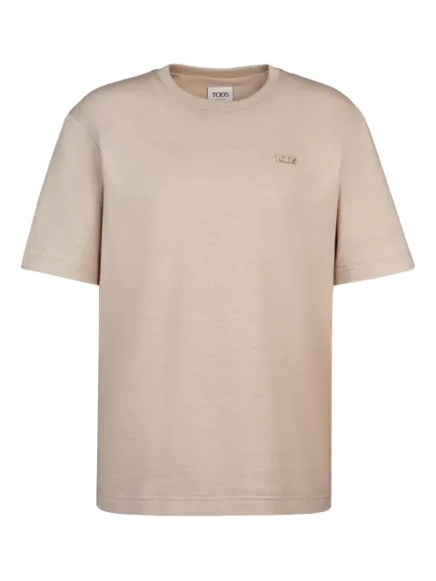 Tod's logo-embroidered t-shirt Neutrals X5WB3515550XJQ