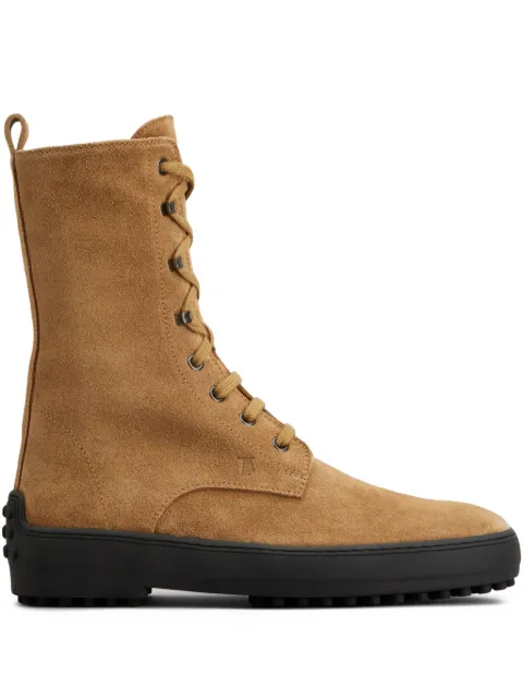 Tod's suede combat boots Neutrals XXW84L0JU70RE0