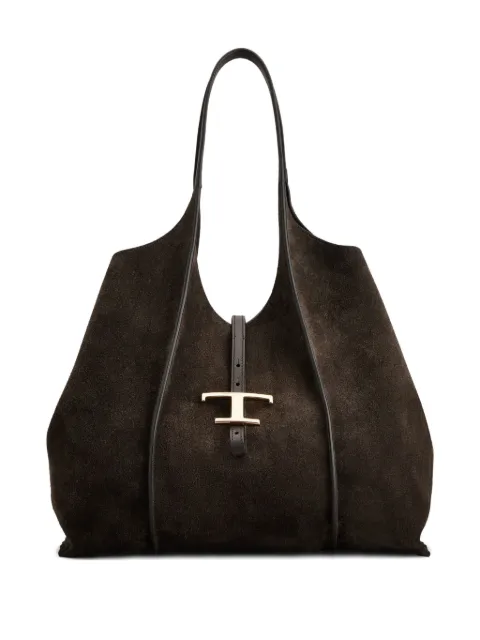 Tod's medium T-Bar suede shoulder bag Brown XBWTSBA0300P3A