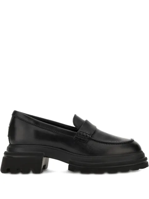 Hogan leather loafers Black HXW6740FM5I