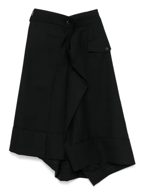 Noir Kei Ninomiya extended waistband skirt Black 3OS011051