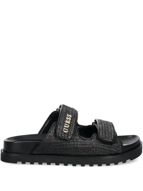 GUESS USA Fadeliza woven-strap flat sandals Black FLJFDEFAP19
